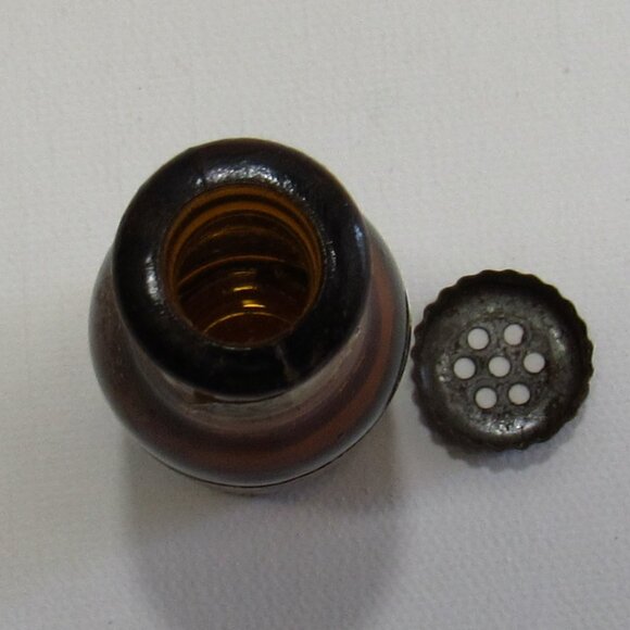 Vintage 1950s Miniature Falstaff Brown Beer Bottle Salt & Pepper Shakers Set - Picture 11 of 11